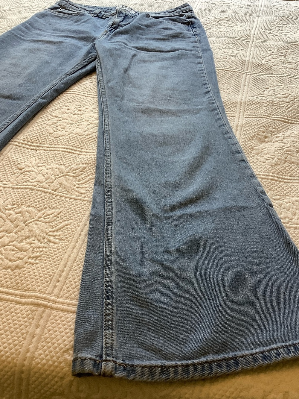 Motel Rocks Light Blue Straight Leg Jeans - Picture 7 of 13